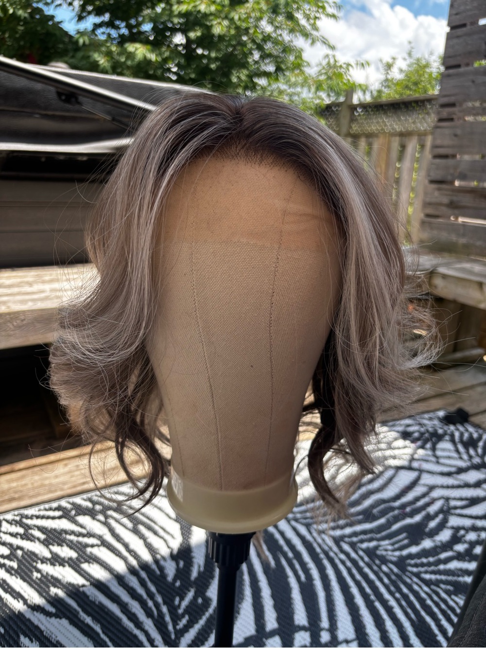CSC Luxury Short Layered Lace Front Wig in Ash Mix Brown